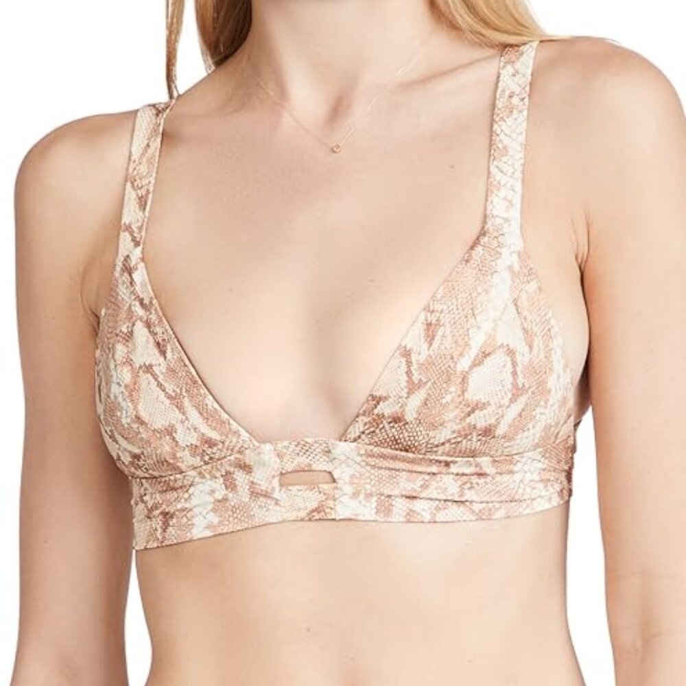 Vitamin A Neutra Snake Print Bralette the Bikini Top NWT sz M